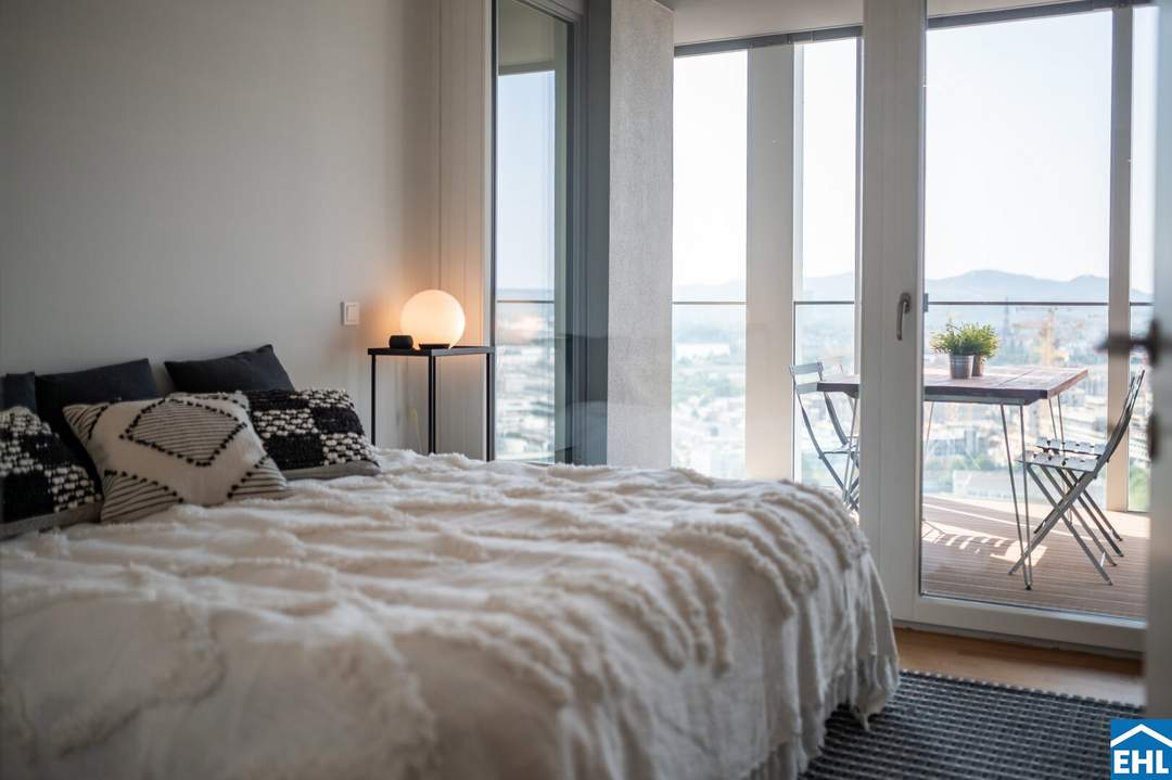 4-Zi.-Erstbezug mit Loggia & Rooftop Wellness | TOWER HOMES