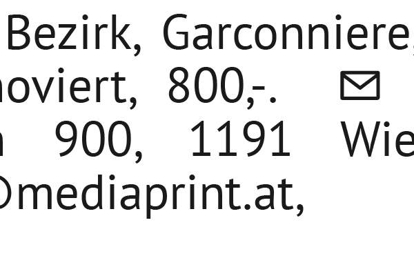 Garconniere, 30 m², neu renoviert, 800,-. 04/ 05. Bezirk. KURIER, Postfach 900, 1191 Wien oder, Wohnung-miete, 800,00,€, 1040 Wien 4., Wieden