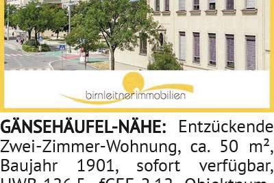 Entzückende Zwei-Zimmer-Wohnung, ca. 50 m², Baujahr 1901, sofort verfügbar, HWB-126,5, fGEE-2,1, Wohnung-kauf, 1220 Wien 22., Donaustadt