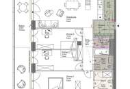 Wohnturm Grünblick: 4-Zimmer-Wohnung auf der Westseite im 12. Stock