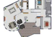 Einzigartiges Haus in Südlage mit unverbaubarem Fernblick auf leichter Hanglage