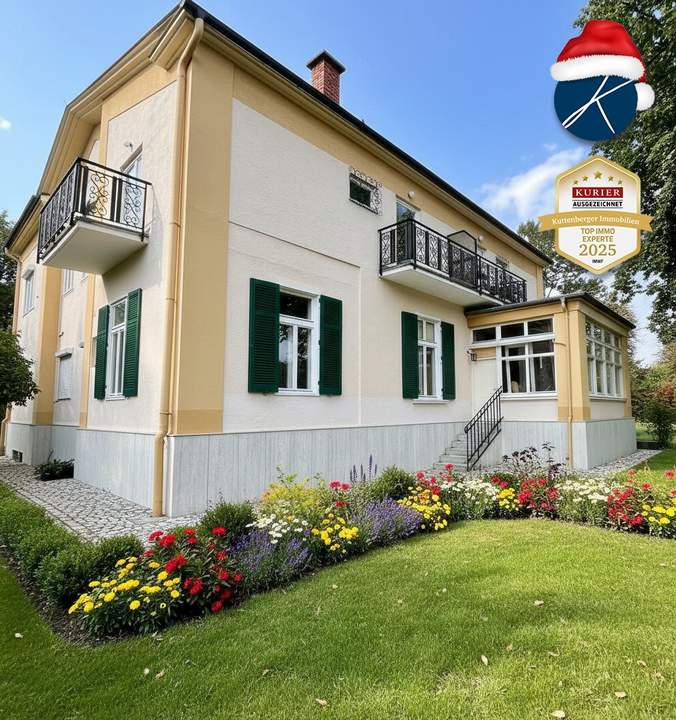 Preisreduktion ! Historisches Herrenhaus im Villenviertel von Baden: ca.450m² WF mit Grundfläche von 1873qm und 17 Zimmern zum Sanieren! (V2 & Schut