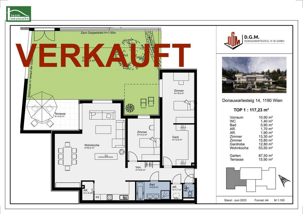(VERKAUFT) Anleger aufgepasst (3,5% Mietgarantie). Gartenwohnung mit eigenem Eingang, Luxusneubau in Hanglage mit Bergsauna | amBergblick19