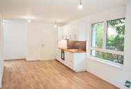 Helle 2-Zimmer Wohnung mit Klimaanlage, kleinen Garten und Garage sowie 200m von U-Bahn-Station Zippererstrasse