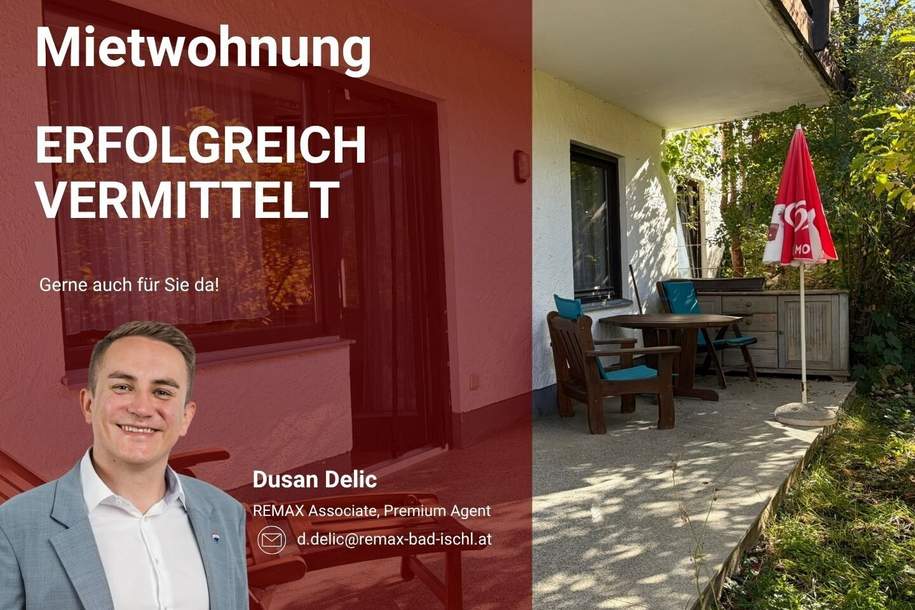 V E R M I E T E T ! Klein, fein & mit großer Terrasse! Voll möblierte Garconniere in Ruhelage, Wohnung-miete, 4820 Gmunden