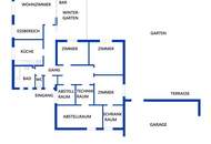 "Am Fuße des Bisambergs: großes Grundstück mit Bungalow und XXL-Garage"