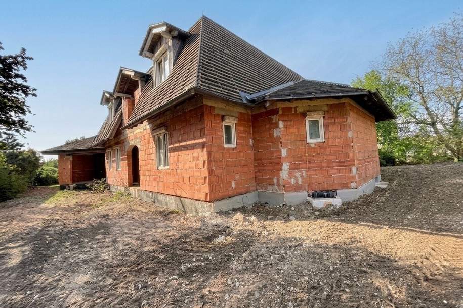 Rohbau-Juwel auf großem Grundstück - lassen Sie Ihrer Phantasie freien Lauf!, Haus-kauf, 430.000,€, 2721 Wiener Neustadt(Land)