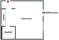 1 Zimmerwohnung mit Terrasse
