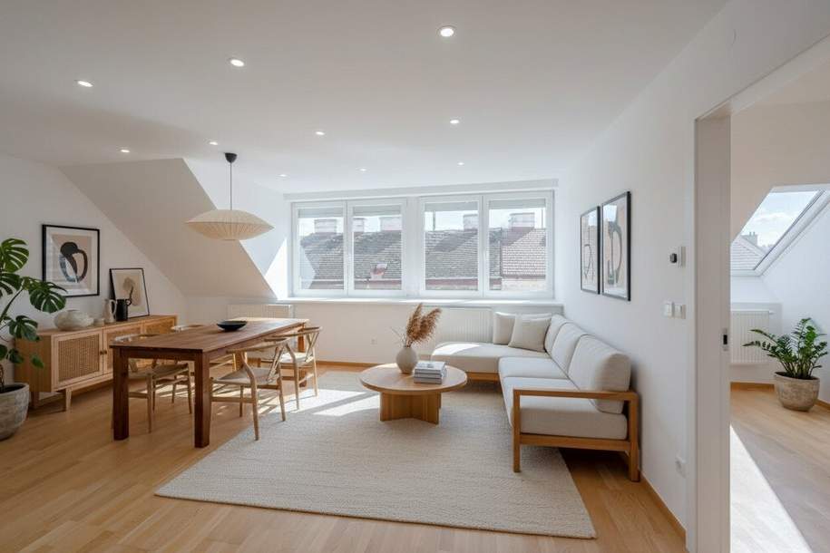++NEU++ Stylische Maisonette im Dachgeschoss – 3 Zimmer mit Sonnenterrasse, Wohnung-kauf, 399.000,€, 1150 Wien 15., Rudolfsheim-Fünfhaus