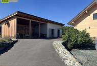 Skandinavisches Blockhaus mit Galerie, Kamin und großem Grundstück mit Fernblick