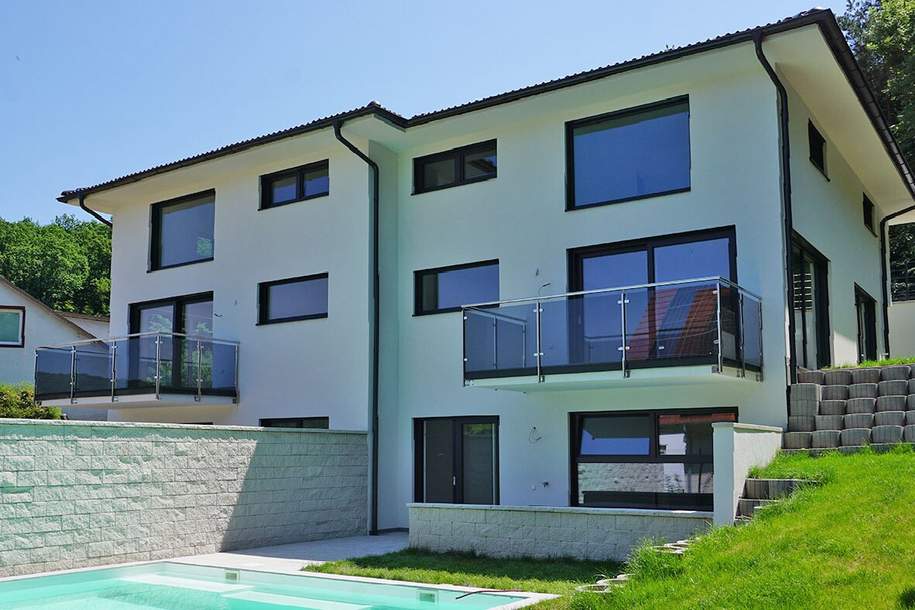 Erstbezug: Schlüsselfertige Doppelhaushälfte mit Pool an der Wiener Stadtgrenze, Haus-kauf, 790.000,€, 2384 Mödling