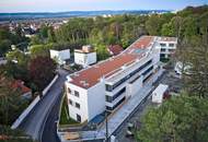 FERNBLICK von überdachter FREIFLÄCHE - moderne 3 Zimmerwohnung in neu errichteter Wohnanlage mit Lift, Tiefgaragenplatz, Zentralheizung