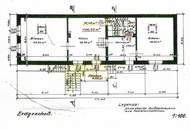 ÄLTERES HAUS - GROSSER GARTEN - SCHEUNE - SCHUPPEN - RUHELAGE