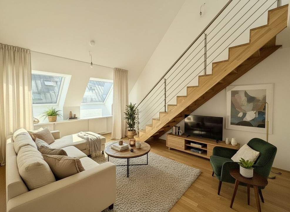 Helle 4-Zimmer DG-Maisonette in guter Infrastruktur und öffentlicher Anbindung!