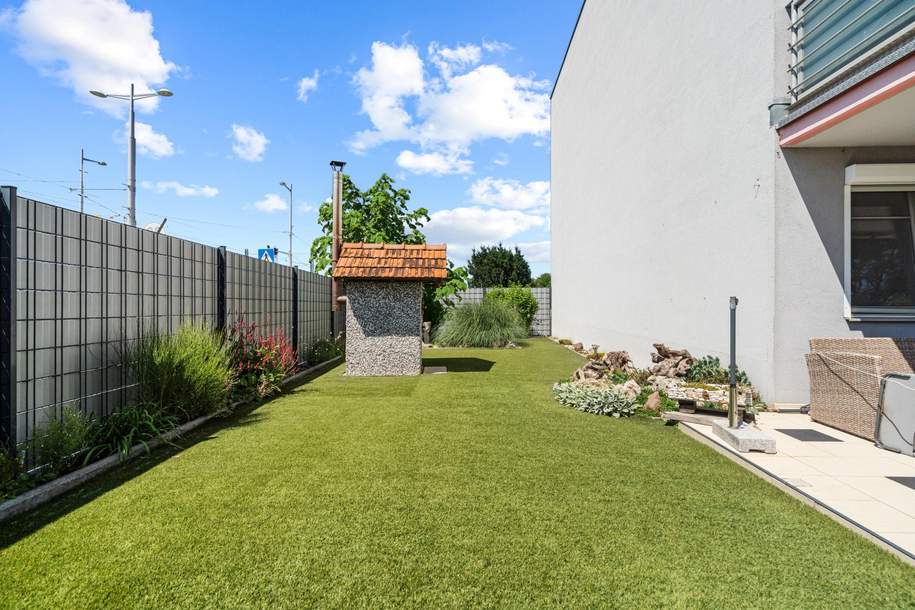 PROVISIONSFREI FÜR DEN KÄUFER! "Badeteich Hirschstetten - Eigentumswohnung mit Garten &amp; Garage – 3-Zimmer-Traum", Haus-kauf, 489.000,€, 1220 Wien 22., Donaustadt