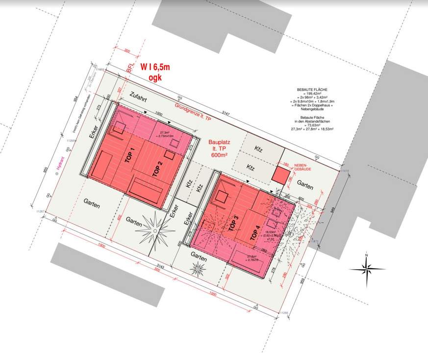 PREISREDUZIERT! Baugenehmigtes Projekt mit 4 Wohnhauseinheiten in absolut ruhiger grüner Wohnlage