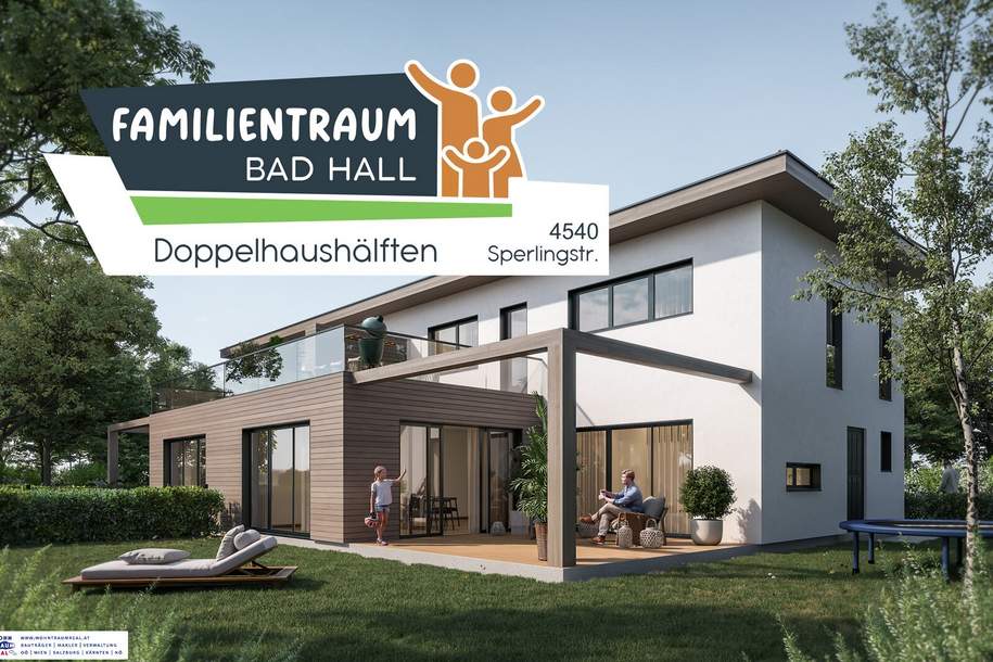 Bad Hall: NEUE Doppelhaushälften mit Garten und Aussicht !!!, Haus-kauf, 369.000,€, 4540 Steyr-Land