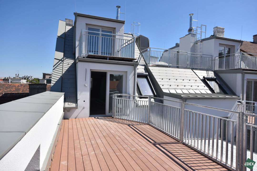 Am Kutschkermarkt | Außergewöhnliche 4-Zimmer-Dachgeschoßwohnung mit 2 Terrassen