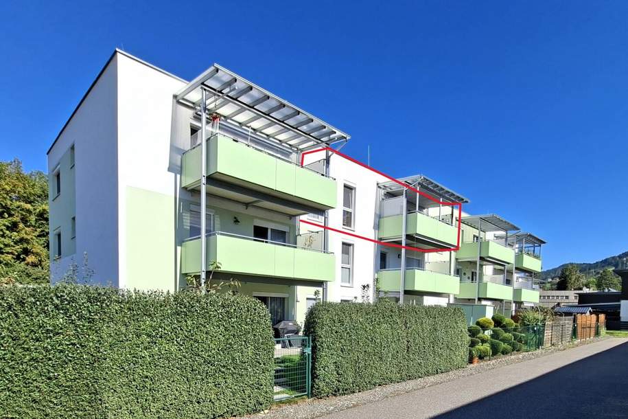 Neuwertige 2-Zimmer-Eigentumswohnung mit Südbalkon, Lift und Carport, Wohnung-kauf, 184.000,€, 8650 Bruck-Mürzzuschlag