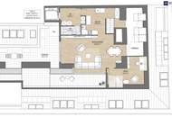 AKTIONSPREIS + Provisionsfrei! Luxuriöses Penthouse in Bestlage: Private Liftfahrt - 50 m² Sonnenterrasse - 5 Zimmer + Garage! Genial