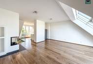 Klimatisierte Dachgeschoss Maisonette mit 2 Terrassen und Kamin nahe Uno City!