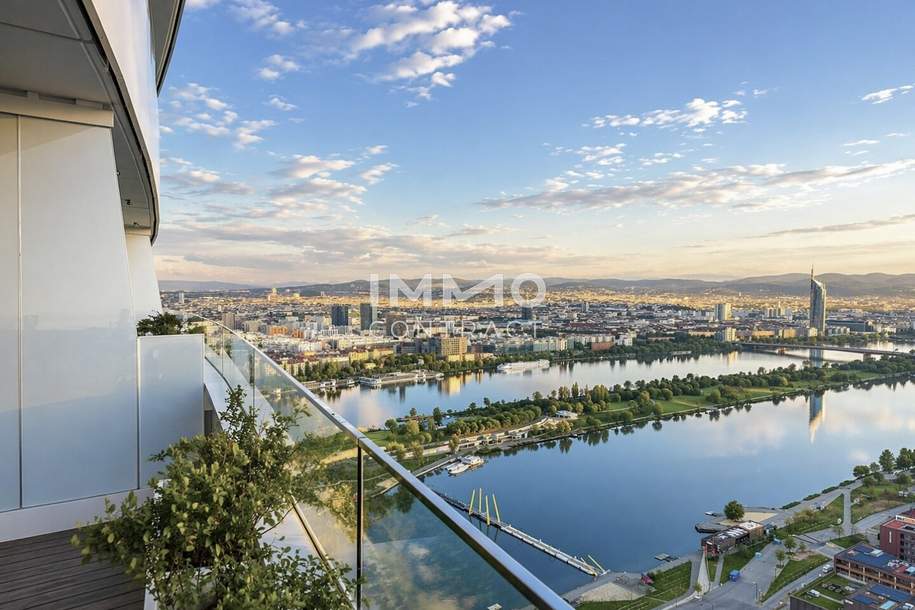 DANUBEFLATS. 40. Etage inkl. 30m2 Balkon - The One And Only, Wohnung-kauf, 798.000,€, 1220 Wien 22., Donaustadt