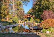 WOHNIDYLLE AM WIENERWALD – TRAUMGARTEN MIT SCHWIMMTEICH & PAVILLON IN ABSOLUTER RUHELAGE