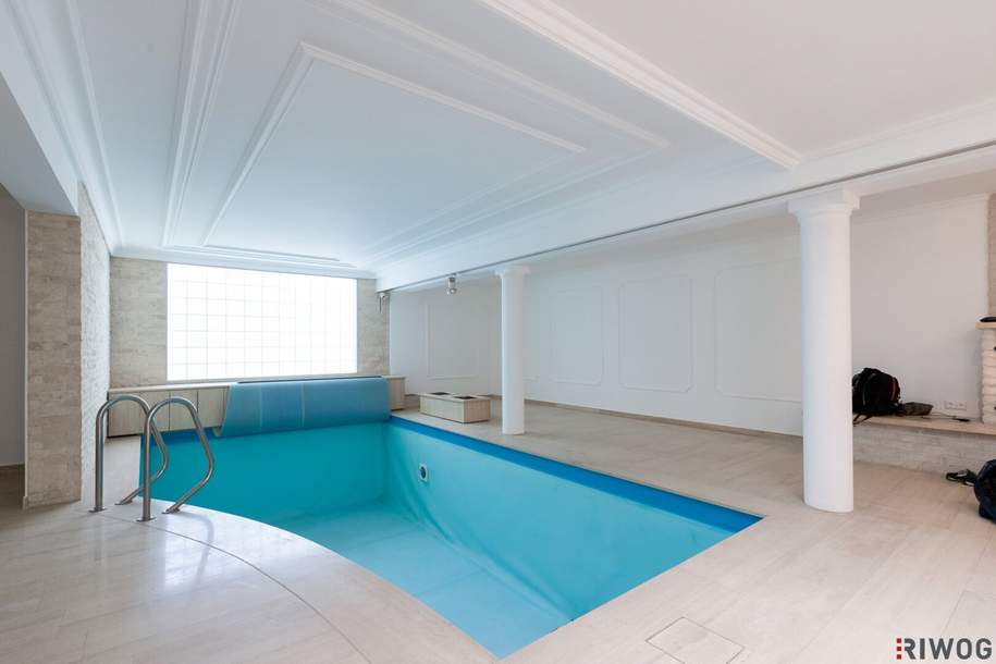 *** RARITÄT!!!! - WELLNESSOASE - INDOOR-POOL - SAUNA - EINBAUKÜCHE - WEINGEWÖLBE ***, Gewerbeobjekt-miete, 1.122,00,€, 1190 Wien 19., Döbling
