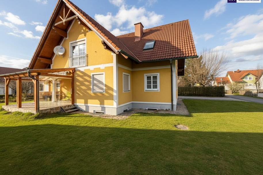 SONNENLAGE - Neuwertiges ca. 160m2 großes Traumhaus mit idyllischem Garten + Terrasse, 2 Garagen &amp; Top-Ausstattung in Ruhelage, Haus-kauf, 590.000,€, 8423 Leibnitz