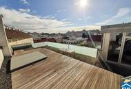 Designer Dachgeschoß-Wohnung mit großzügiger Terrasse auf einer Ebene