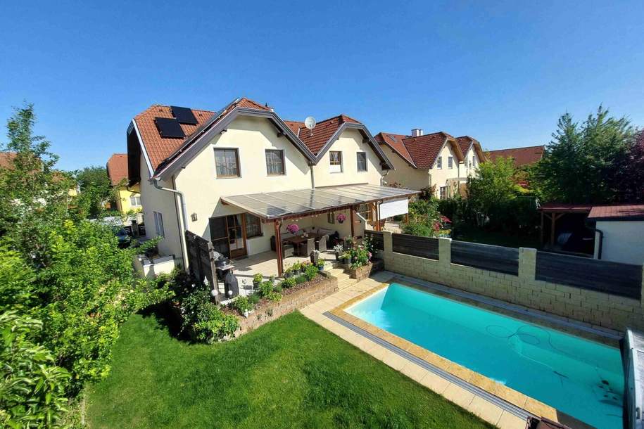 +++ Luxus-Doppelhaushälfte mit POOL und PV-Anlage Nahe Wien ***, Haus-kauf, 580.000,€, 2435 Bruck an der Leitha