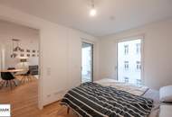 schöner Neubau! Hof- und westseitige 2 Zimmer Wohnung mit Loggia in beliebter Lage (Zieglergasse) ab 1.10.!