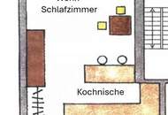 provisionsfreie 1-Zimmer Wohnung mit Balkon und neuer Einbauküche