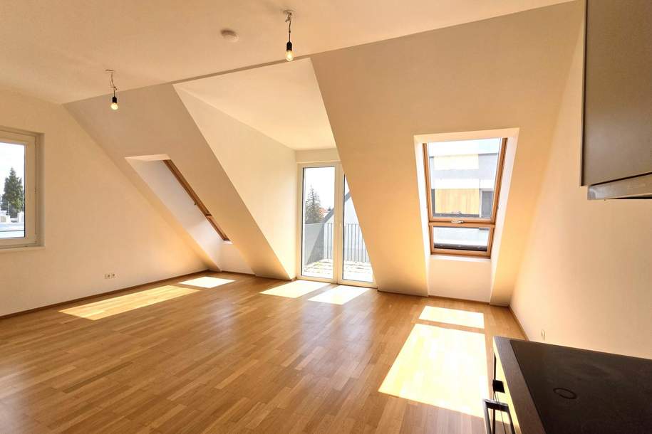 Sonnige Dachgeschosswohnung mit großem Balkon ++ RUSTENFELD SIEDLUNG, Wohnung-kauf, 359.000,€, 1100 Wien 10., Favoriten