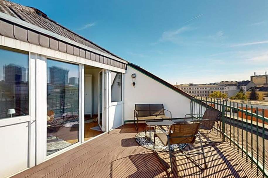 Kurzzeitmiete| Apartment mit Dachterrasse |All-Inklusive mit Strom und BK, Wohnung-miete, 1.300,00,€, 4020 Linz(Stadt)
