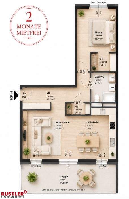 SPECIAL: 2 Monate Mietfrei | Stilvolle Wohnung mit Loggia