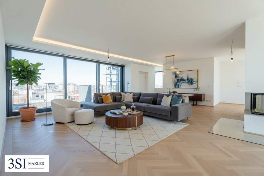 Sonnenverwöhntes Penthouse mit Lift &amp; außergewöhnlicher Wohnqualität, Wohnung-kauf, 2.495.000,€, 1040 Wien 4., Wieden