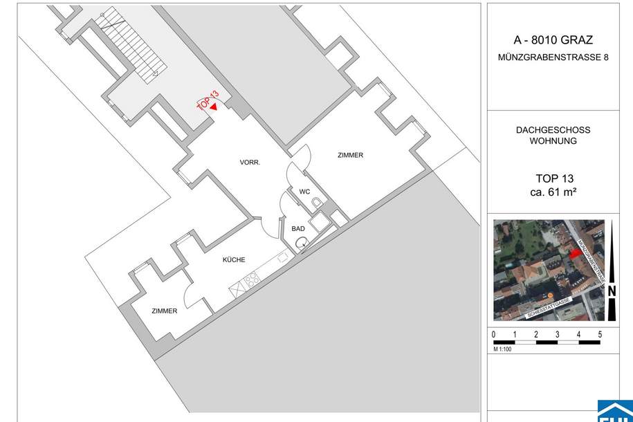 **Ab 01.03.2026** Charmante 2-Zimmer-Wohnung in Graz, Wohnung-miete, 695,00,€, 8010 Graz(Stadt)