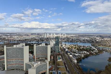 Vienna never sleeps: 50. Etage DC2 Tower: SKY RESIDENCES, Wohnung-miete, 1.100,00,€, 1220 Wien 22., Donaustadt