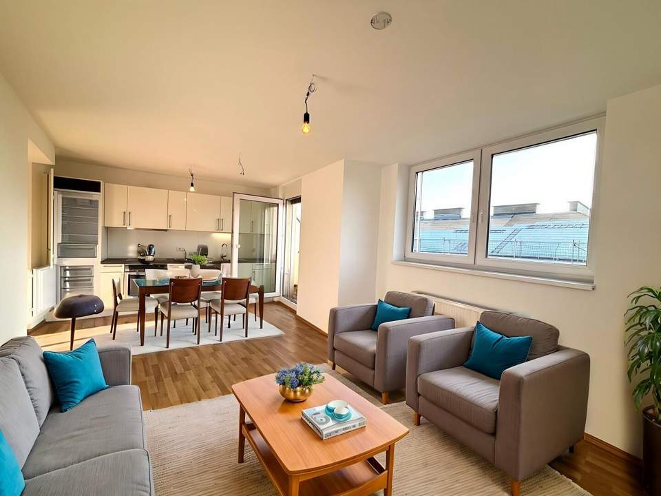 Sonnige 3,5-Zimmer DG-Maisonette mit Terrassen in 1150!