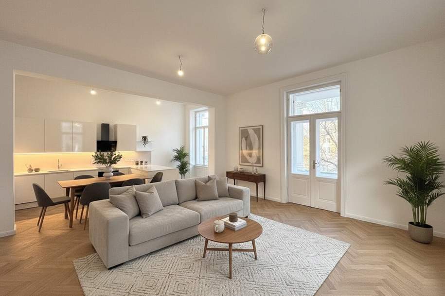 1090! Traumwohnung mit Balkon und 2 Bädern in Citynähe ab Mitte Februar 26!, Wohnung-miete, 3.609,30,€, 1090 Wien 9., Alsergrund