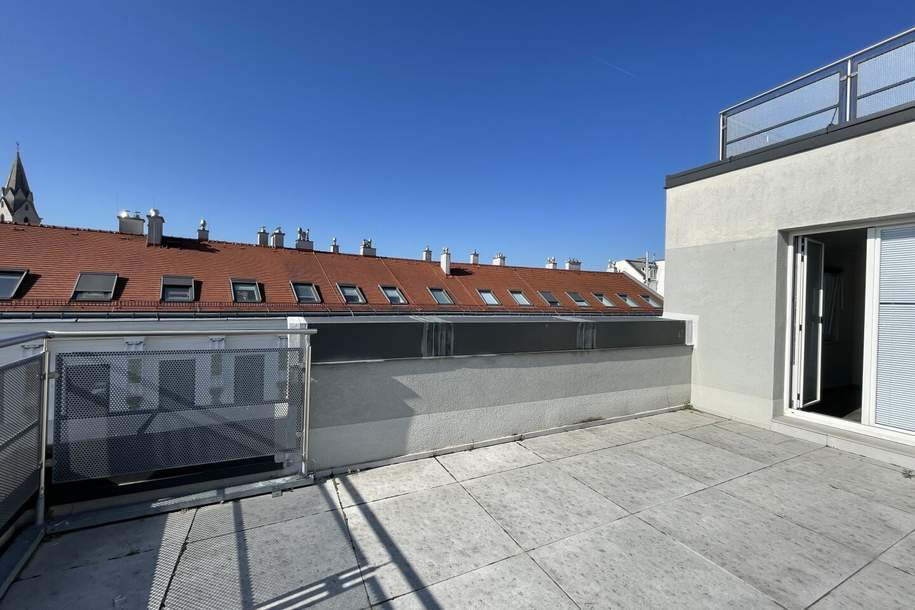 PROVISIONSFREI!!! Wunderschöne geräumige Dachterrassenwohnung mit super Ausblick auf Wiener Neustadt, Wohnung-miete, 1.203,40,€, 2700 Wiener Neustadt(Stadt)