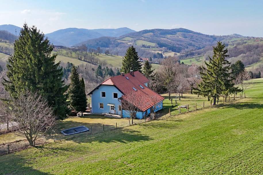 Mitten im Grünland! Einzigartige Panoramalage im Laabental - Hobby-Tierhaltung!, Haus-kauf, 890.000,€, 3053 Sankt Pölten(Land)