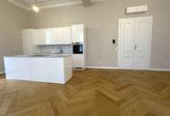 MÖLLWALDPLATZ, U1-NÄHE, 124 m2 ALTBAU, Wohnküche, 2 Zimmer, klimatisiert, 2 Bäder, Parketten, Loggia, 1. Liftstock, provisionsfrei