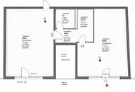 Erstbezug- Nähe AKH - 57 m2 Büro/Ordi/Praxis (2 Zimmer / 2 Eingänge) Top 43.1.1
