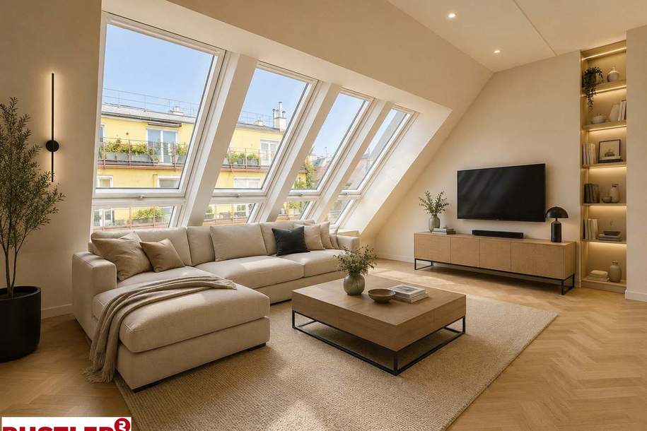 Moderner Dachgeschossausbau nähe Schubertpark, Wohnung-kauf, 983.899,€, 1180 Wien 18., Währing
