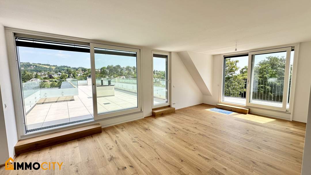 Dachtraum 3,5 Zimmer + 96 m² Dachterrasse, luxuriös, Erstklassige Ausstattung in grünem Döbling