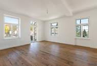 IMPOSANTE ALTBAUWOHNUNG MIT BALKON UND TRAUMBLICK AUF DIE KIRCHE II PRESTIGE UND ELEGANZ II WOHNEN IM DENKMALGESCHÜTZEN MÖDLINGER STADTJUWEL II FUSSGÄNGERZONE