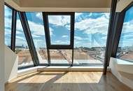 TRAUMBLICK und kuschliger KAMIN! Dachgeschoß-Maisonette mit 3 Terrassen! Garagenkauf im Haus möglich