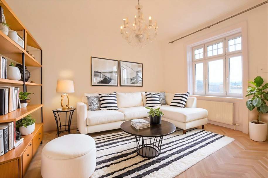 Altbaucharme trifft modernen Komfort – Stilvolle 2-Zimmer-Wohnung mit Blick ins Grüne, Wohnung-kauf, 295.000,€, 1190 Wien 19., Döbling